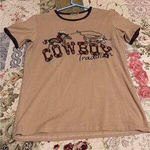 Cowboy Tradition  Tan T-Shirt